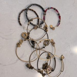 Lot of 9 Alex and Ani Bracelets